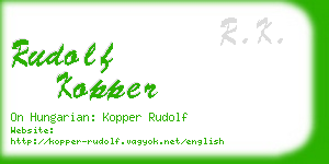 rudolf kopper business card